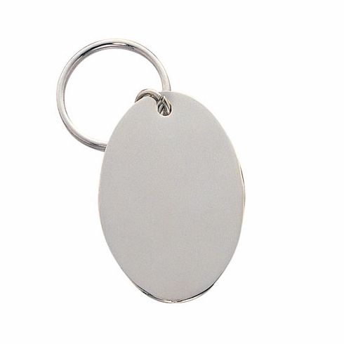OVAL SILVER KEYRING, BOXED