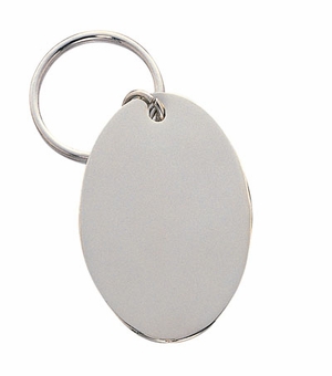 OVAL SILVER KEYRING, BOXED