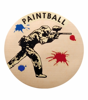 2 Inch in Diameter Round Paintball Work Insert with Mylar Detailing