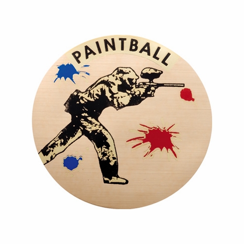 2 Inch in Diameter Round Paintball Work Insert with Mylar Detailing
