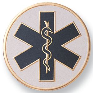 2 Inch in Diameter Round Metal Litho-Print Paramedic Medallion Insert