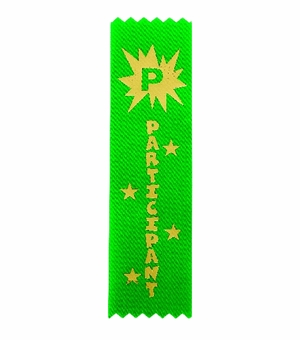 PARTICIPANT 1-5/8 X 6 GREEN STOCK RIBBON