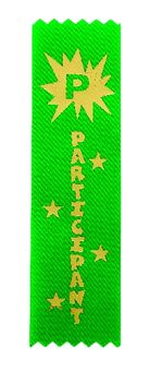 PARTICIPANT 1-5/8 X 6 GREEN STOCK RIBBON