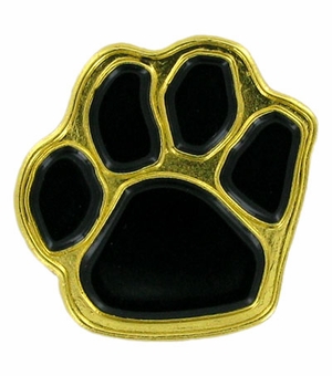 PAW PRINT PIN, BLACK
