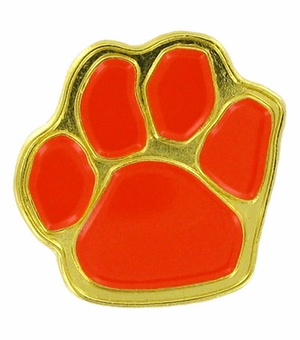 PAW PRINT PIN, ORANGE