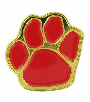 PAW PRINT PIN, RED
