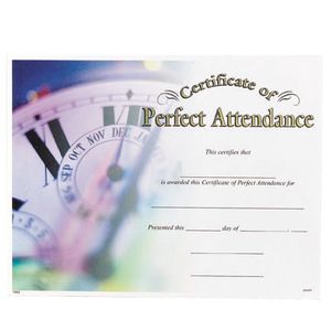 PERFECT ATTENDANCE CERTIFICATE