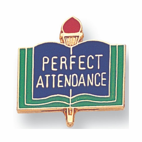 PERFECT ATTENDANCE PIN ENAMEL