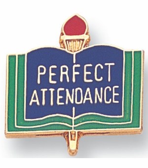 PERFECT ATTENDANCE PIN ENAMEL