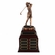 PERPETUAL FEMALE GOLF TROPHY DOUBLE ROSEWOOD BASE, 24 NAME PLATES 