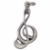 PEWTER G-CLEF MUSIC KEY CHAIN