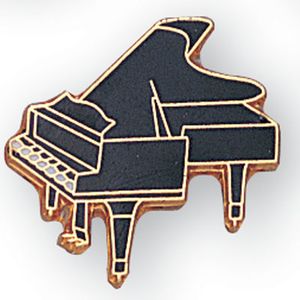 PIANO PIN ENAMELED GOLD