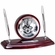PIANO ROSEWOOD SKELETON DESK CLOCK PEN SET