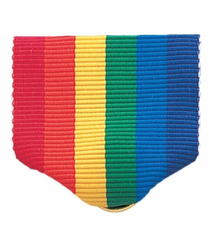 PIN BACK RAINBOW RIBBON, SILVER RING