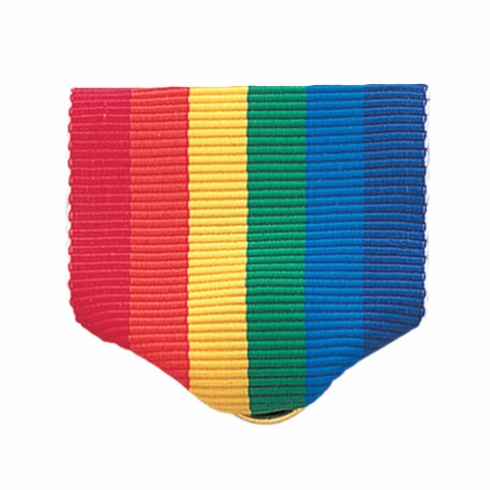 PIN BACK RAINBOW RIBBON, SILVER RING