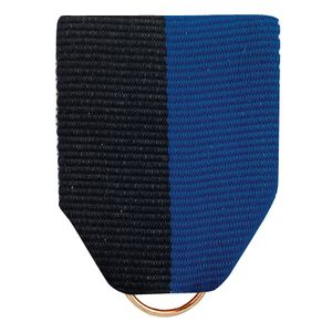 PIN BACK RIBBON BLACK/BLUE