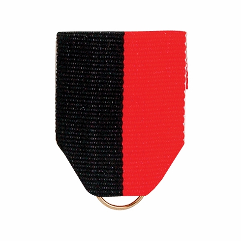 PIN BACK RIBBON BLACK & ORANGE