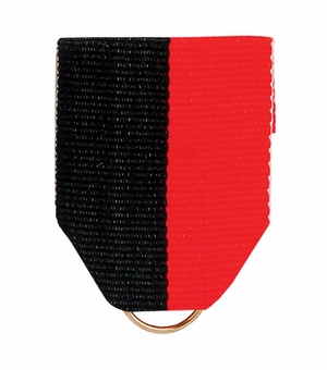 PIN BACK RIBBON BLACK & ORANGE