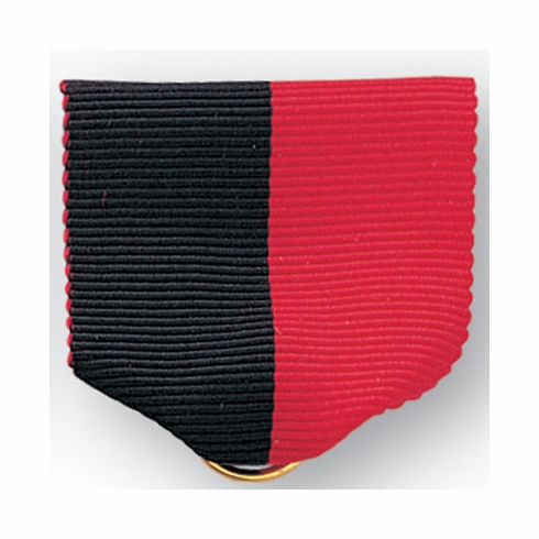 PIN BACK RIBBON,BLACK & RED