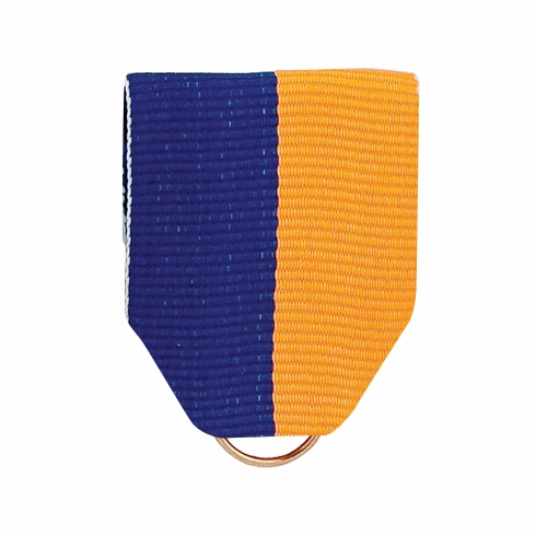 PIN BACK RIBBON BLUE/GOLD