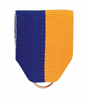 PIN BACK RIBBON BLUE/GOLD