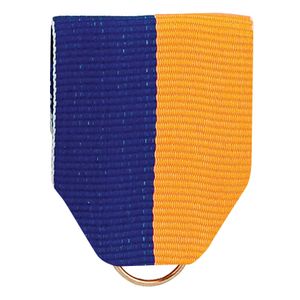 PIN BACK RIBBON BLUE/GOLD