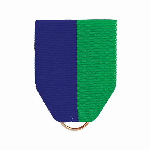 PIN BACK RIBBON BLUE/GREEN