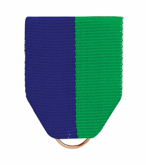 PIN BACK RIBBON BLUE/GREEN