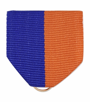 Pin Back Ribbon Blue & Orange