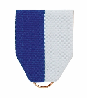 PIN BACK RIBBON BLUE/WHITE