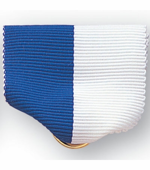 PIN BACK RIBBON,BLUE & WHITE