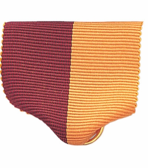 PIN BACK RIBBON, MAROON AND GOLD
