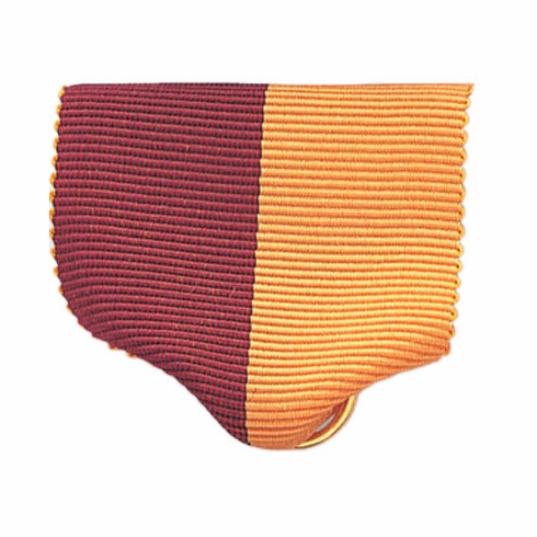 PIN BACK RIBBON, MAROON AND GOLD