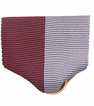 PIN BACK RIBBON, MAROON AND GRAY