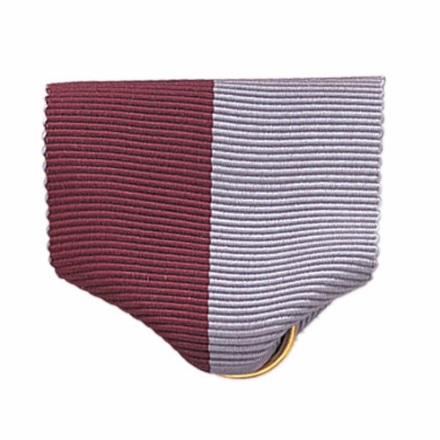 PIN BACK RIBBON, MAROON AND GRAY