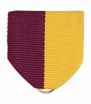 Pin Back Ribbon Maroon & Gold