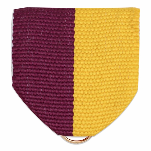 Pin Back Ribbon Maroon & Gold