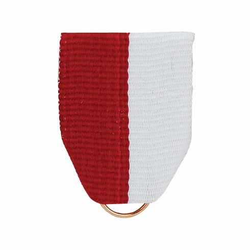 PIN BACK RIBBON MAROON & WHITE