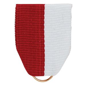 PIN BACK RIBBON MAROON & WHITE