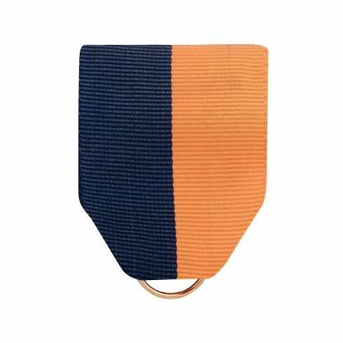 PIN BACK RIBBON NAVY/ORANGE