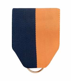 PIN BACK RIBBON NAVY/ORANGE