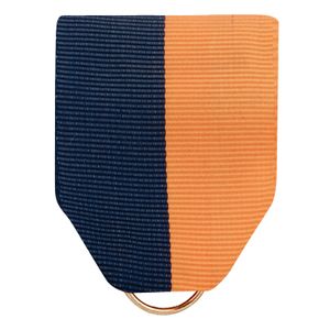 PIN BACK RIBBON NAVY/ORANGE