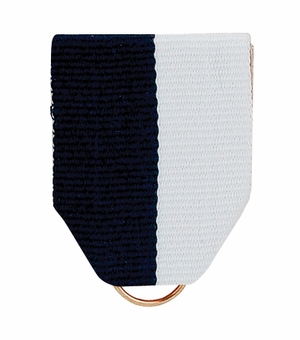 PIN BACK RIBBON NAVY/WHITE