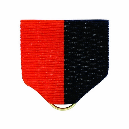 PIN BACK RIBBON, ORANGE AND BLACK