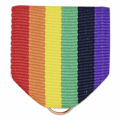 Pin Back Ribbon Rainbow