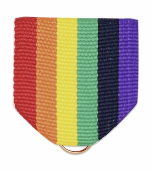Pin Back Ribbon Rainbow
