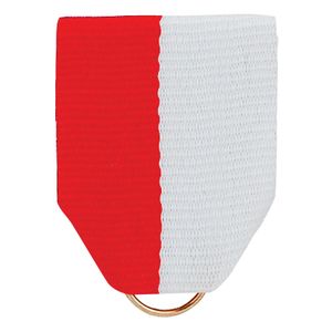 PIN BACK RIBBON RED & WHITE