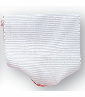 PIN BACK RIBBON, WHITE
