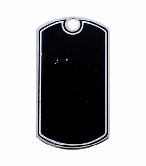 PLAIN BLACK DOG TAG