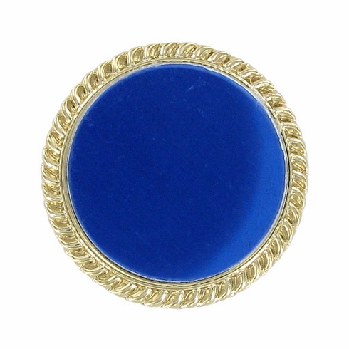 PLAIN BROOCH, BLUE INSERT DISC